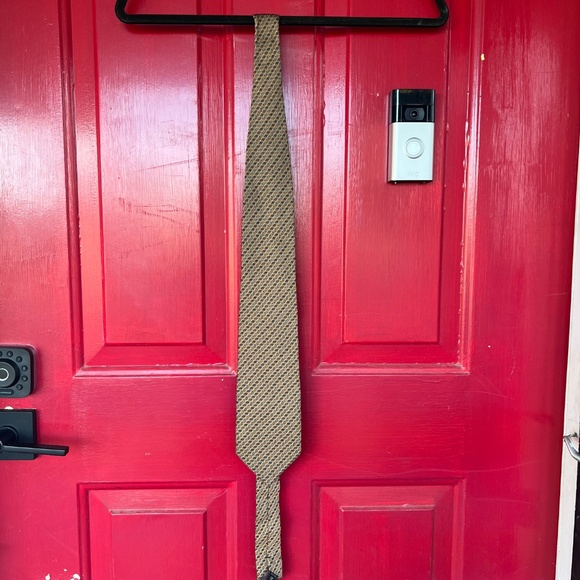 Daniel De Fasson Men's Tie Brown Handmade Silk Wedding Professional Prom Formal - Picture 3 of 5